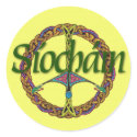 Celtic Peace Sign Sticker in Irish