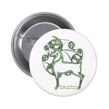 Celtic Pins and Buttons Herne Deer Design #4