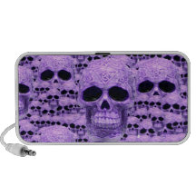 Celtic purple skull collage iPod speakers