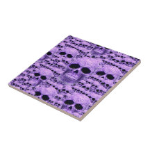 Celtic purple skull collage tiles