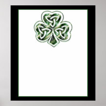 Celtic Shamrock Design 2  Poster/Print 2