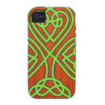 Celtic Shamrock, Wood Grain iPhone 4 Case