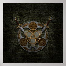 Celtic Shield and Swords Print