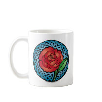 Celtic Stained Glass Rose Mug