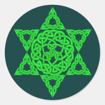 Celtic Star of David Stickers