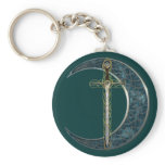 Celtic Sword and Moon keychains