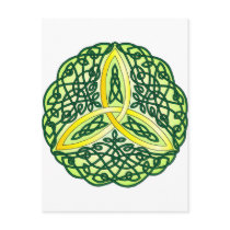 Celtic Trinity Knot Green Postcard