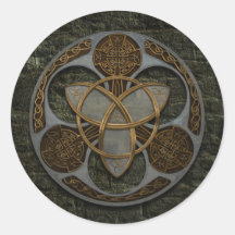 Celtic Trinity Shield Round Sticker