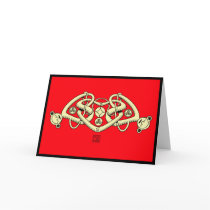 Celtic triple heart valentines cards