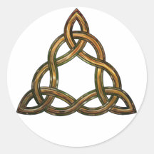 celtic triquetra round sticker