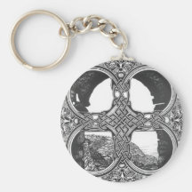 Celtic window arch tattoo key chains
