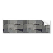 Cement block wall bumper stickers