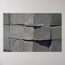 Cement block wall posters