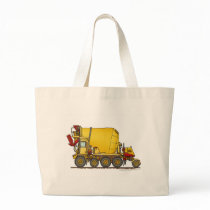 Cement Mixer Front Discharge Truck Construction Ba Canvas Bags