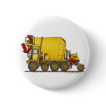 Cement Mixer Front Discharge Truck Construction Pi buttons