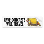Cement Mixer Truck Bumper Sticker bumper stickers