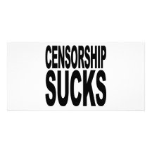 Censorship Sucks Personalized Photo Card