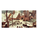 Census At Bethlehem, Detail By Bruegel D. Ä. Piete photo cards