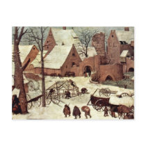 Census At Bethlehem, Detail By Bruegel D. Ä. Piete Post Card