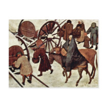 Census At Bethlehem, Detail By Bruegel D. Ä. Piete Postcard