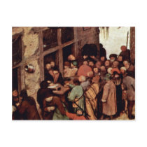 Census At Bethlehem, Detail By Bruegel D. Ä. Piete Post Card