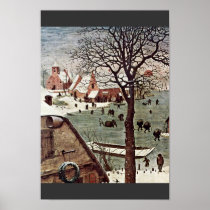 Census At Bethlehem, Detail By Bruegel D. Ä. Piete Poster