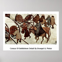Census Of Bethlehem Detail By Bruegel A. Pieter Poster