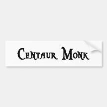 Centaur Monk Bumper Sticker