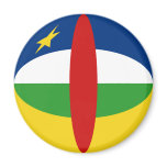 Centrafrique Fisheye Flag Magnet