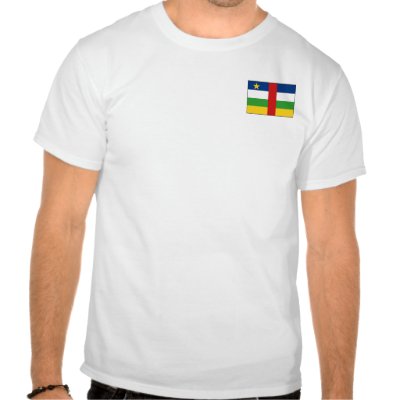 Centrafrique Flag and Map T-Shirt by FlagAndMap