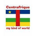 Centrafrique Flag + Map + Text T-Shirt