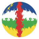 Centrafrique Gnarly Flag stickers