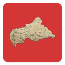 Centrafrique Map Sticker