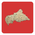 Centrafrique Map Sticker