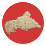 Centrafrique Map Sticker