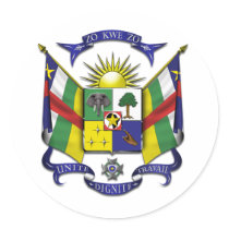 Central African Republic CF Round Sticker