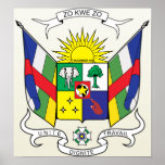 Central African Republic Coat of Arms detail posters