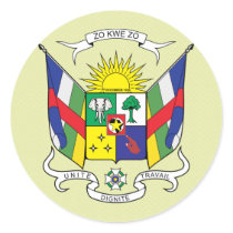 Central African Republic Coat of Arms detail Round Sticker
