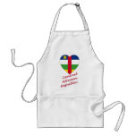 Central African Republic Flag Heart aprons