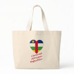 Central African Republic Flag Heart bags