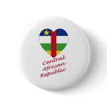 Central African Republic Flag Heart buttons