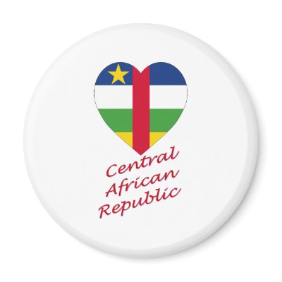 Central African Republic Flag Heart Fridge Magnet by Vexillophile
