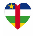 Central African Republic Flag Heart t-shirts