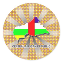 Central African Republic Flag Map 2.0 Stickers