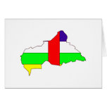 Central African Republic flag map cards