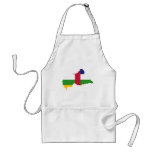 Central African Republic Flag map CF aprons