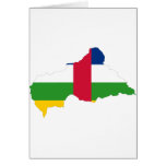 Central African Republic Flag map CF cards