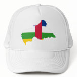 Central African Republic Flag map CF hats