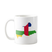 Central African Republic Flag map CF Coffee Mug