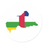 Central African Republic Flag map CF stickers